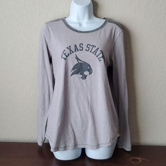 Gear For Sports Tops - Gear For Sports Texas State University Bobcats Long Sleeve Shirt Medium Gray**